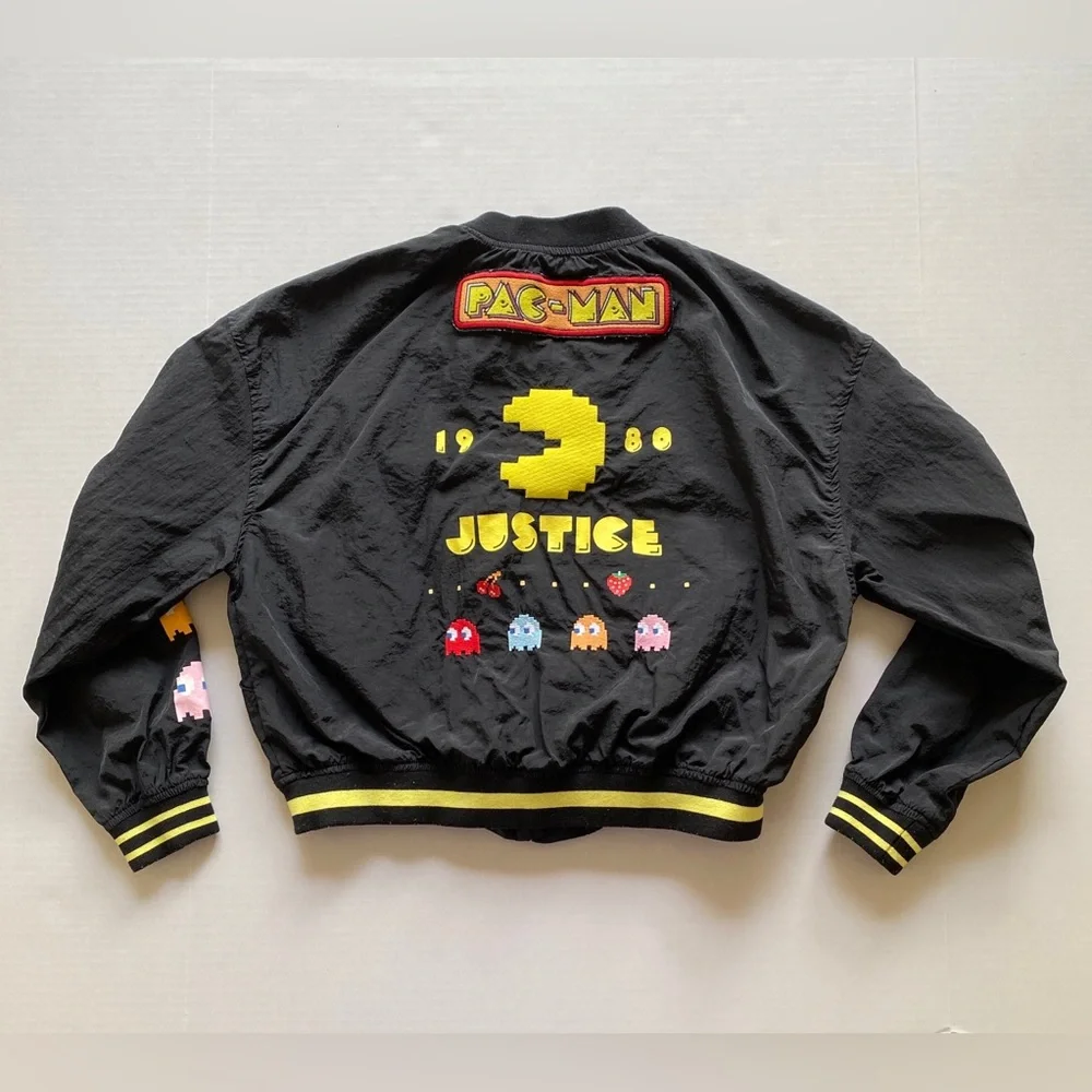 Pac Man‎ Justice Girls Retro XL Plus Bomber Jacket